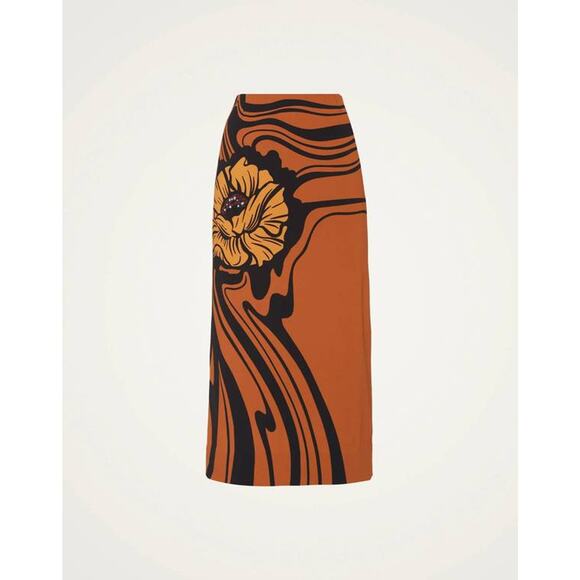 La DOUBLEJ Pencil Skirt in Big Blooms Placee S - Picture 6 of 8
